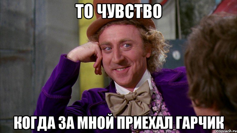 то чувство когда за мной приехал гарчик, Мем Ну давай расскажи (Вилли Вонка)