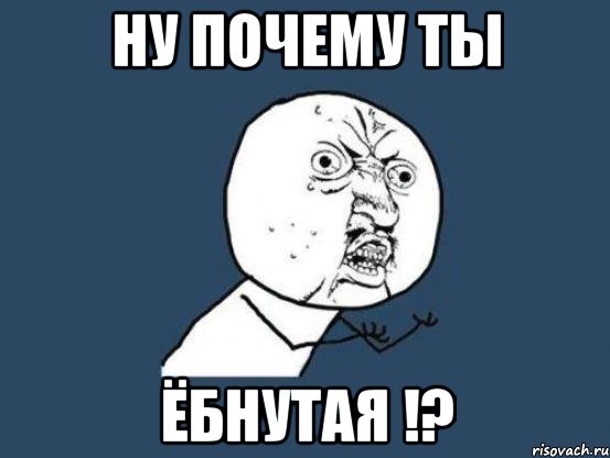 ну почему ты ёбнутая !?, Мем Ну почему