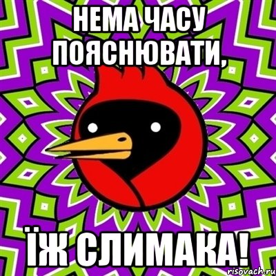 нема часу пояснювати, їж слимака!, Мем Омская птица