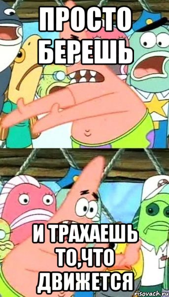 просто берешь и трахаешь то,что движется