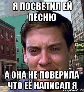 я посветил ей песню а она не поверила что её написал я, Мем печалька