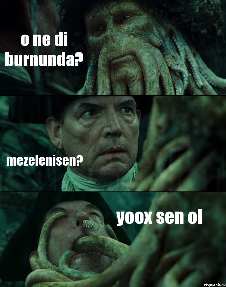 o ne di burnunda? mezelenisen? yoox sen ol, Комикс Пираты Карибского моря