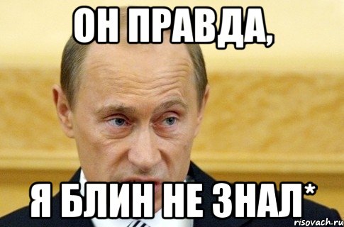 он правда, я блин не знал*, Мем путин