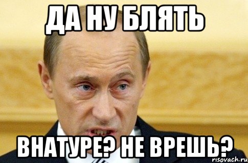 да ну блять внатуре? не врешь?, Мем путин