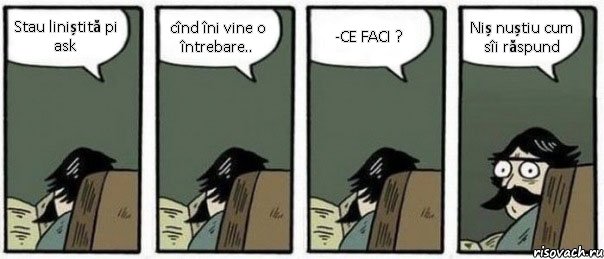 Stau liniștită pi ask cînd îni vine o întrebare.. -CE FACI ? Niș nuștiu cum sîi răspund, Комикс Staredad