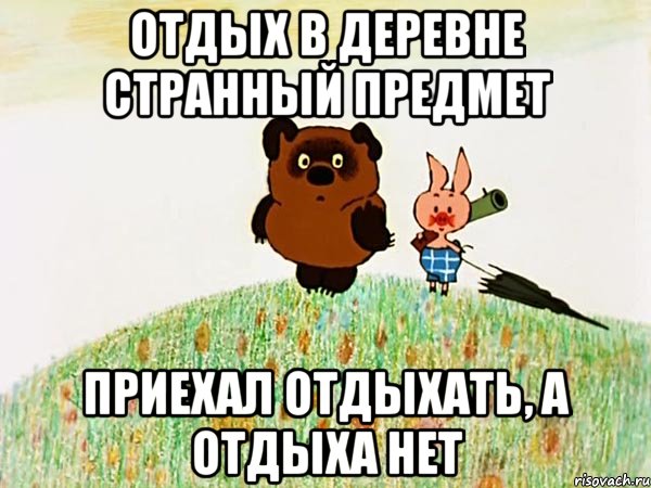 отдых в деревне странный предмет приехал отдыхать, а отдыха нет