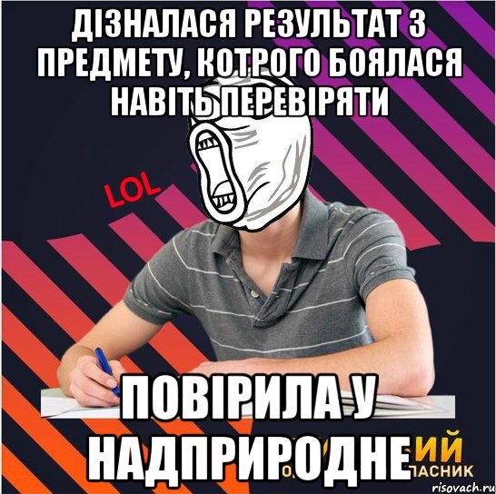 дізналася результат з предмету, котрого боялася навіть перевіряти повірила у надприродне