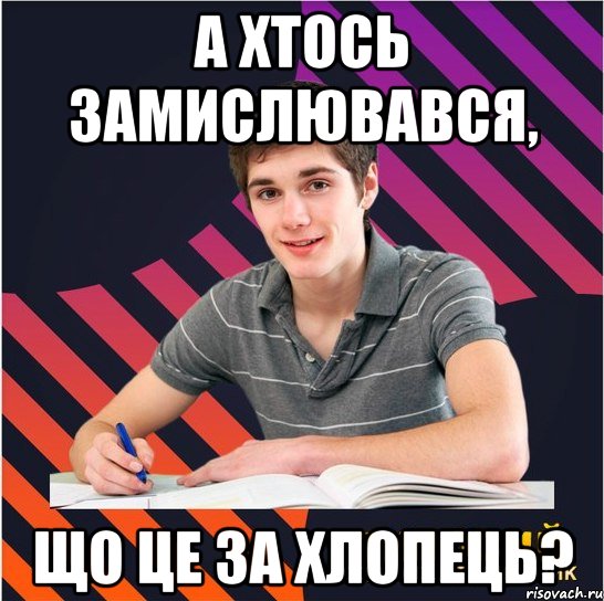 а хтось замислювався, що це за хлопець?, Мем Типовий одинадцятикласник