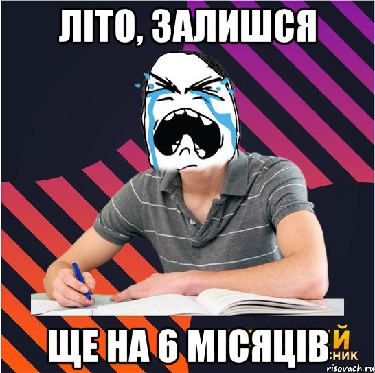 літо, залишся ще на 6 місяців, Мем Типовий одинадцятикласник