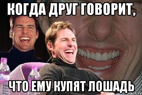 когда друг говорит, что ему купят лошадь, Мем том круз