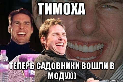 тимоха теперь садовники вошли в моду))), Мем том круз