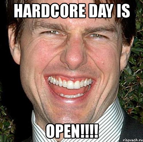 hardcore day is open!!!, Мем Том Круз