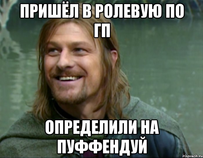 пришёл в ролевую по гп определили на пуффендуй, Мем Тролль Боромир