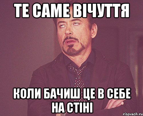 те саме вічуття коли бачиш це в себе на стіні, Мем твое выражение лица