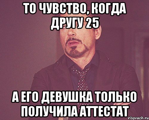 то чувство, когда другу 25 а его девушка только получила аттестат, Мем твое выражение лица