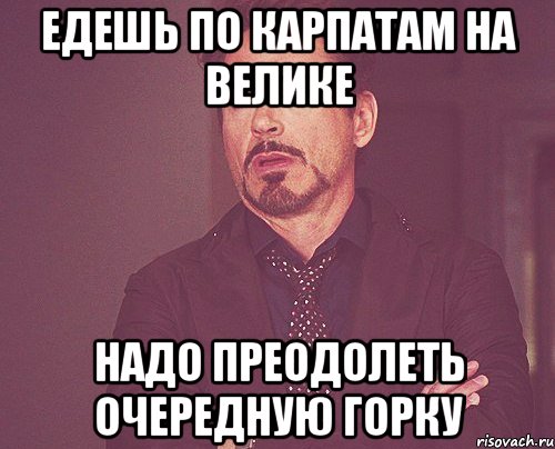 едешь по карпатам на велике надо преодолеть очередную горку, Мем твое выражение лица