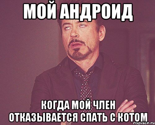 мой андроид когда мой член отказывается спать с котом