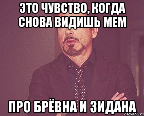 это чувство, когда снова видишь мем про брёвна и зидана, Мем твое выражение лица