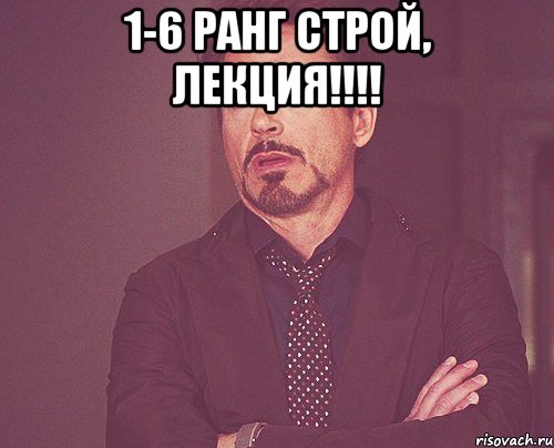 1-6 ранг строй, лекция!!! , Мем твое выражение лица