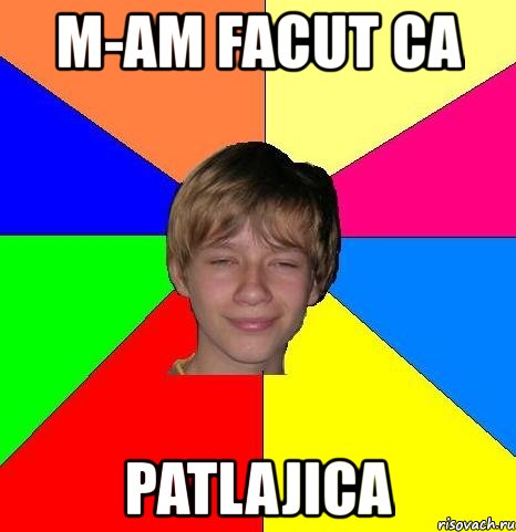 m-am facut ca patlajica, Мем Укуренный школьник