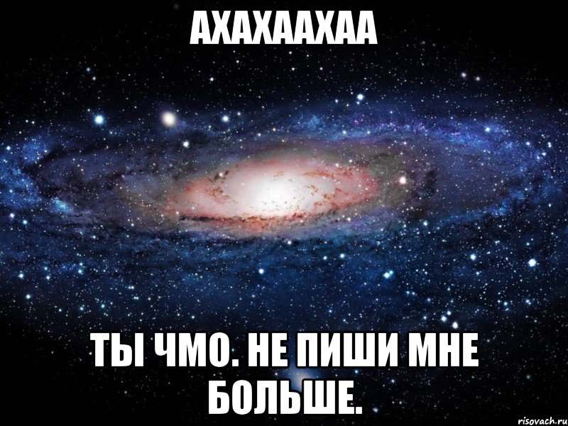 ахахаахаа ты чмо. не пиши мне больше., Мем Вселенная