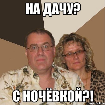на дачу? с ночёвкой?!