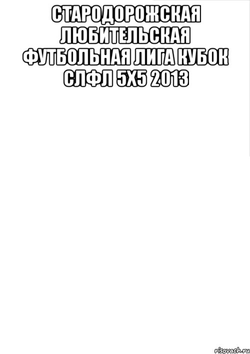 стародорожская любительская футбольная лига кубок слфл 5х5 2013 , Мем 344532