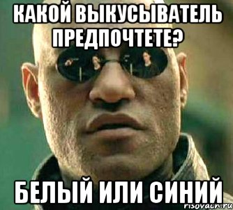 какой выкусыватель предпочтете? белый или синий, Мем  а что если я скажу тебе