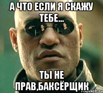 а что если я скажу тебе... ты не прав,баксёрщик, Мем  а что если я скажу тебе