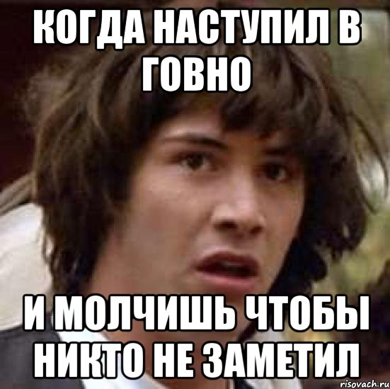 когда наступил в говно и молчишь чтобы никто не заметил, Мем А что если (Киану Ривз)