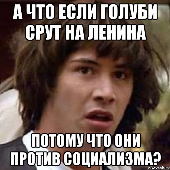 а что если голуби срут на ленина потому что они против социализма?, Мем А что если (Киану Ривз)