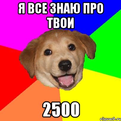 я все знаю про твои 2500, Мем Advice Dog