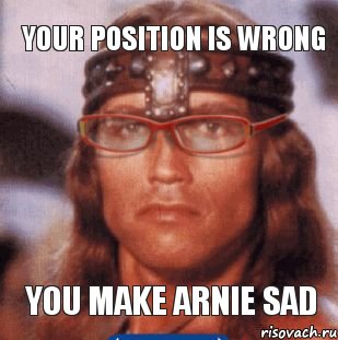 Your position is wrong You make Arnie sad, Комикс Arnie