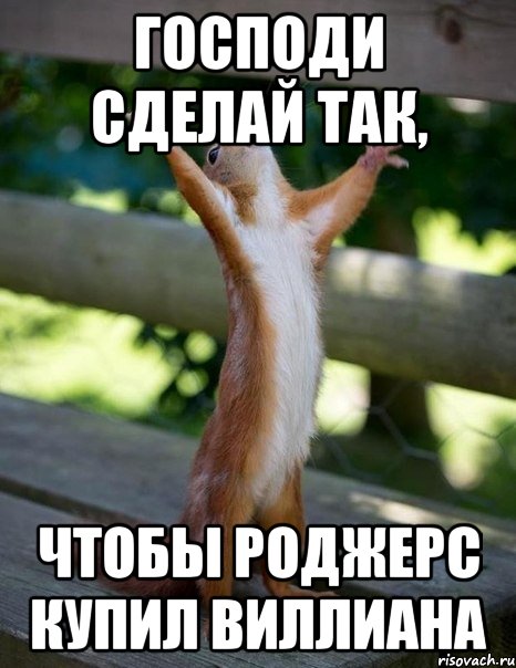 господи сделай так, чтобы роджерс купил виллиана, Мем    белка молится