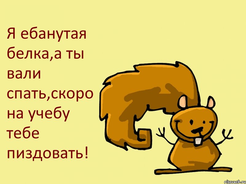 Я ебанутая белка,а ты вали спать,скоро на учебу тебе пиздовать!, Комикс  белка