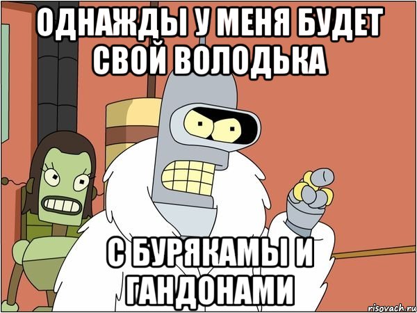 однажды у меня будет свой володька с бурякамы и гандонами, Мем Бендер