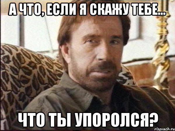 а что, если я скажу тебе... что ты упоролся?