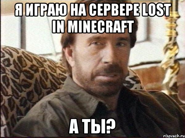 я играю на сервере lost in minecraft а ты?