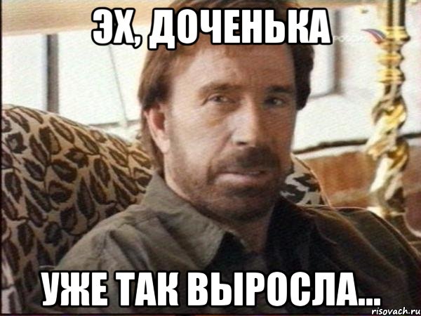 эх, доченька уже так выросла..., Мем чак норрис