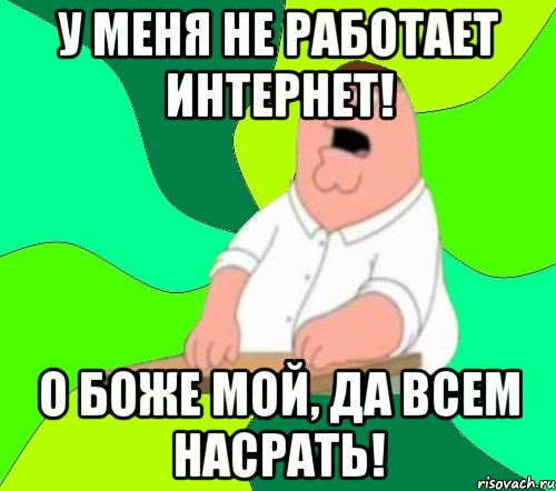 у меня не работает интернет! о боже мой, да всем насрать!, Мем  Да всем насрать (Гриффин)