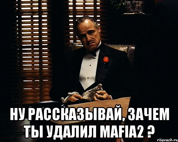  ну рассказывай, зачем ты удалил mafia2 ?, Мем Дон Вито Корлеоне