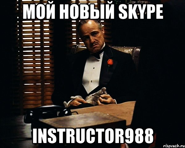 мой новый skype instructor988, Мем Дон Вито Корлеоне