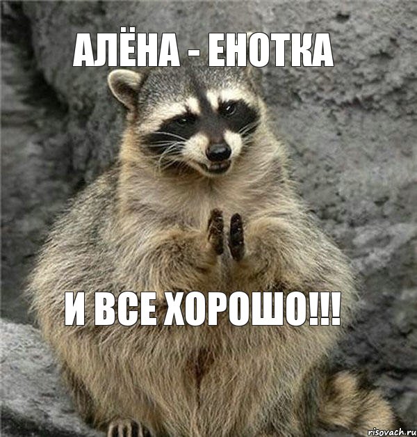 алёна - енотка и все хорошо!!!