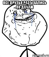 все друзья разъехались по дачам , Мем Forever Alone