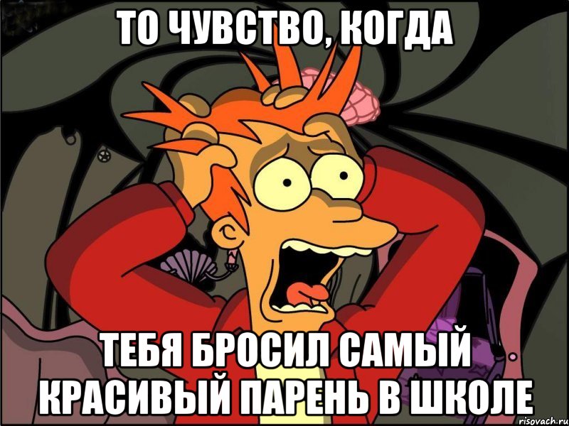 то чувство, когда тебя бросил самый красивый парень в школе, Мем Фрай в панике