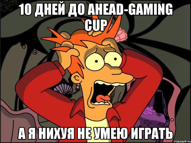 10 дней до ahead-gaming cup а я нихуя не умею играть, Мем Фрай в панике