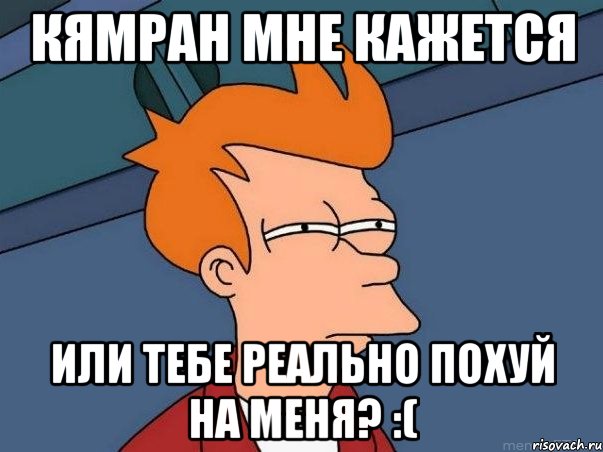 кямран мне кажется или тебе реально похуй на меня? :(, Мем  Фрай (мне кажется или)