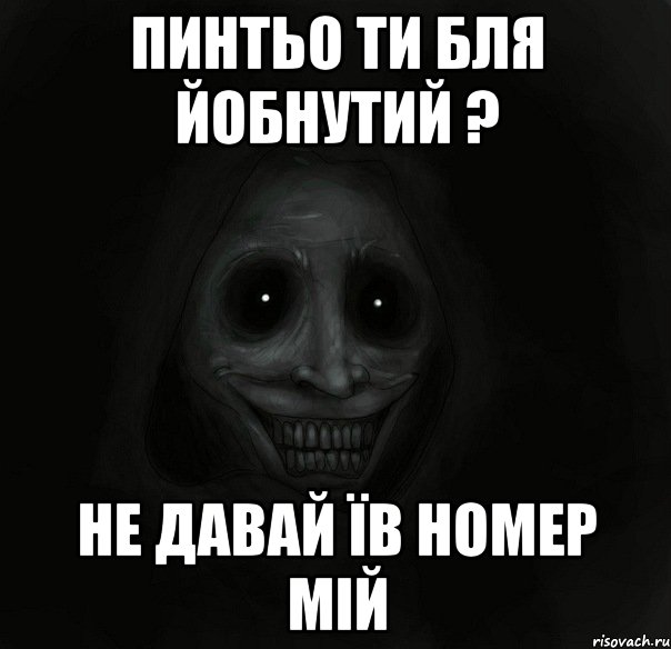 пинтьо ти бля йобнутий ? не давай їв номер мій, Мем Ночной гость