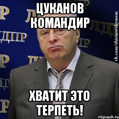 цуканов командир хватит это терпеть!, Мем Хватит это терпеть (Жириновский)