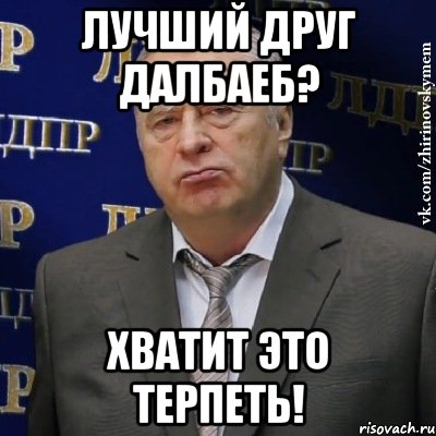 лучший друг далбаеб? хватит это терпеть!, Мем Хватит это терпеть (Жириновский)